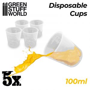 Disposable Measuring Cups 100ml 5x/Мерные чашки