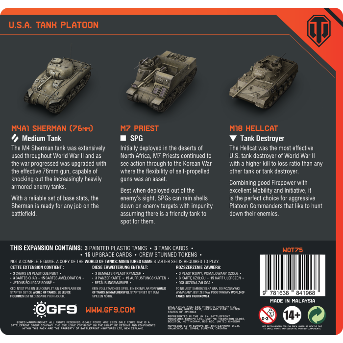 U.S.A. Tank Platoon III (M4A1 Sherman (76mm), M7 Priest, M18 Hellcat) - Зображення 2
