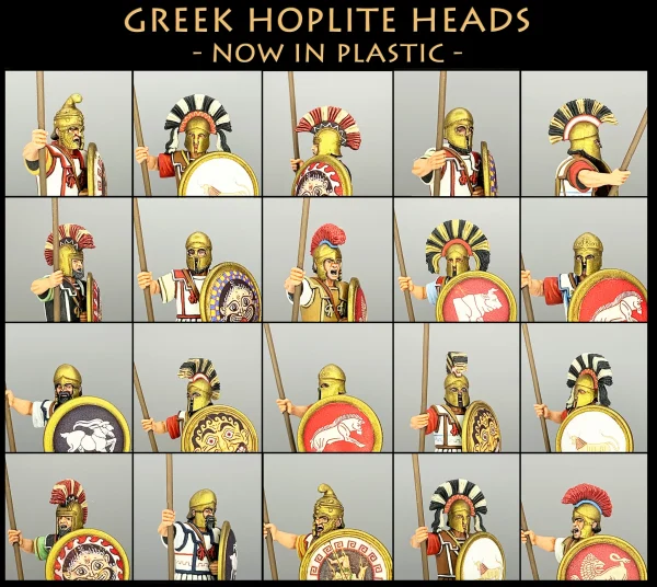 Greek Hoplite Heads x 56 - Зображення 2