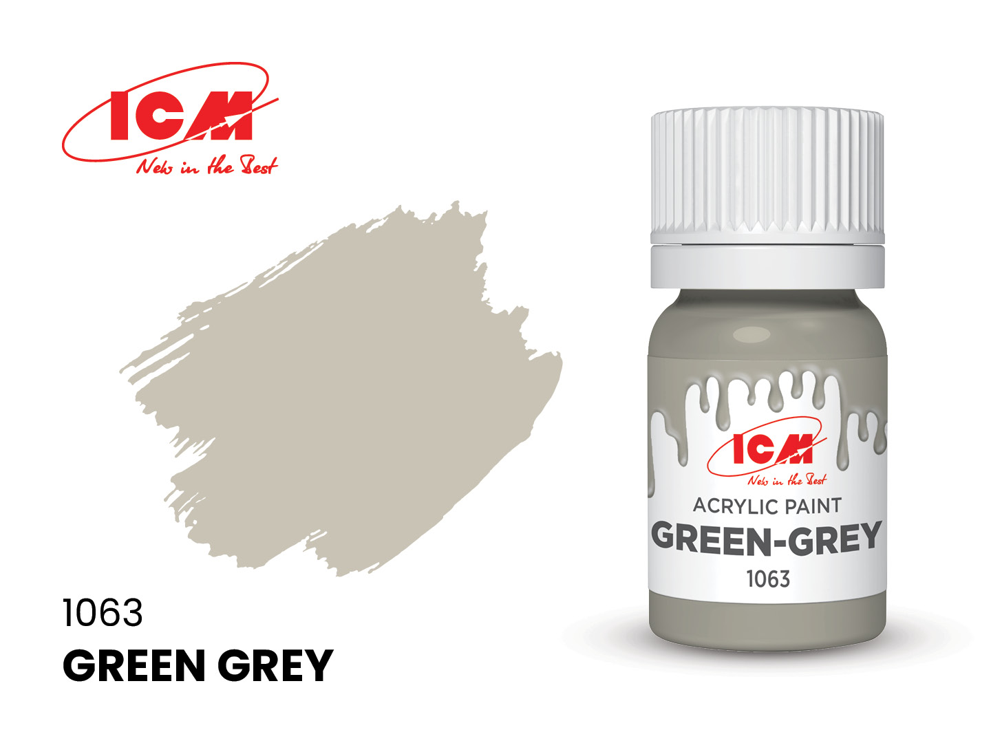 1063 Акрилова фарба Green-Grey, 12 мл.